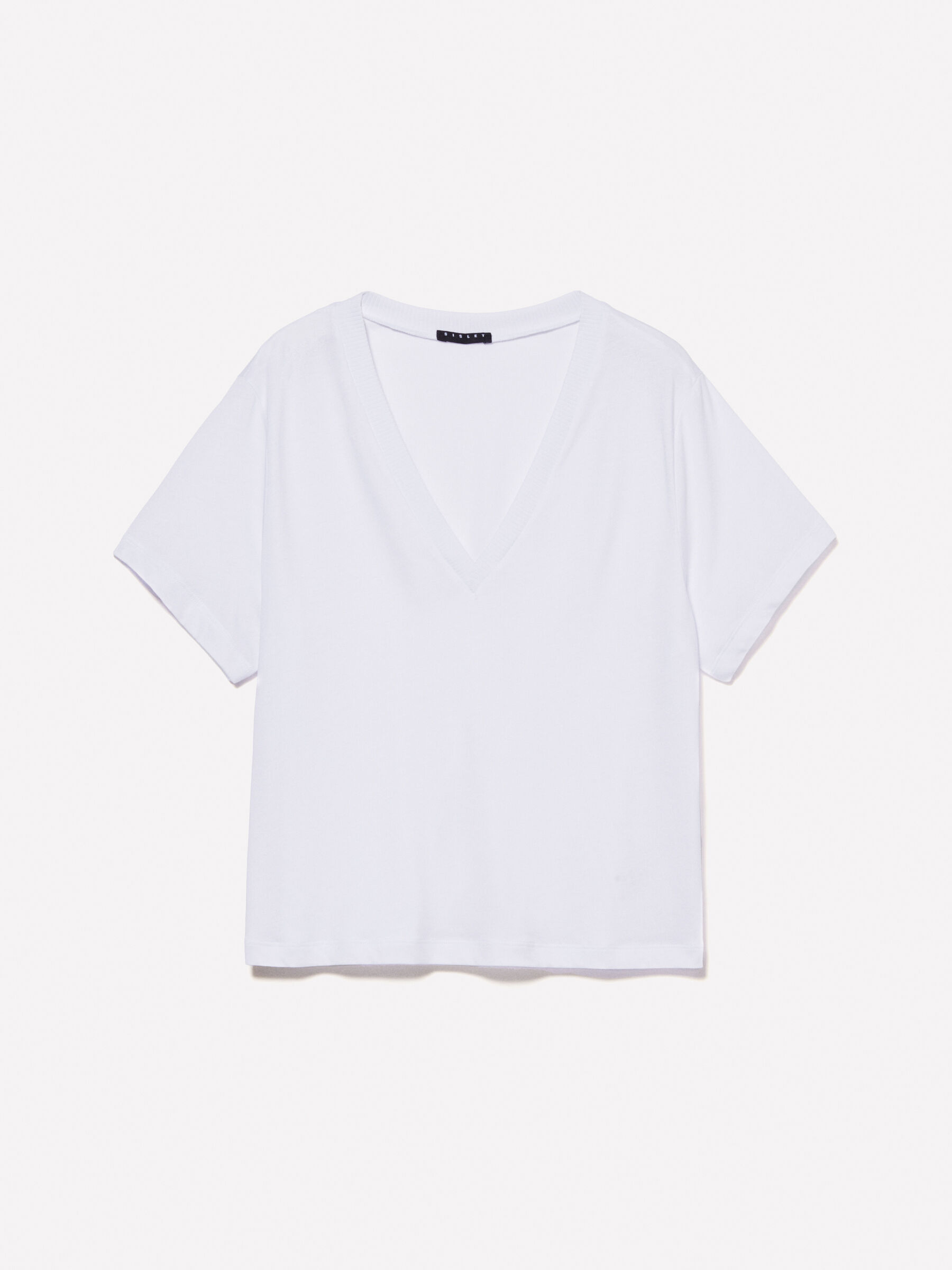 T-SHIRT SCOLLO 'V' Donna image number null