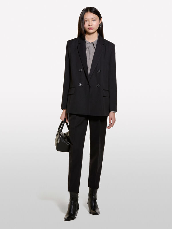 Blazer nero doppiopetto - blazer da donna | Sisley