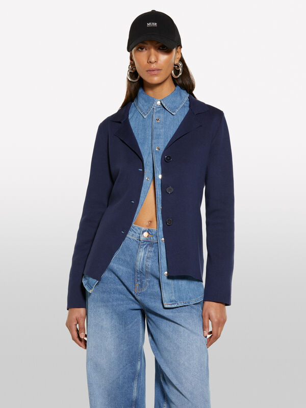 Blazer in maglia blu scuro - blazer da donna | Sisley