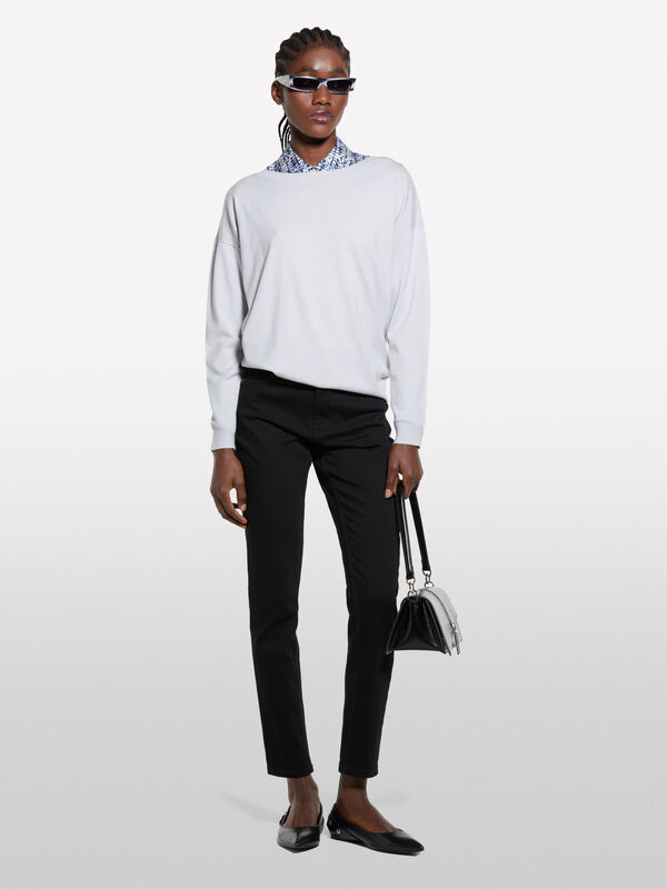 Maglia con scollo a barca grigio chiaro - maglie scollo a barchetta da donna | Sisley