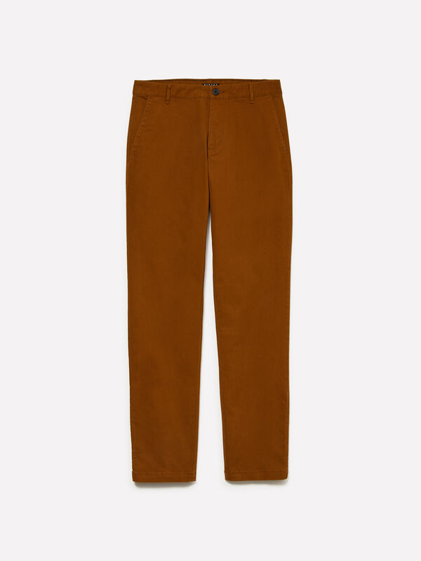 Pantaloni chino marrone scuro - pantaloni chino da uomo | Sisley