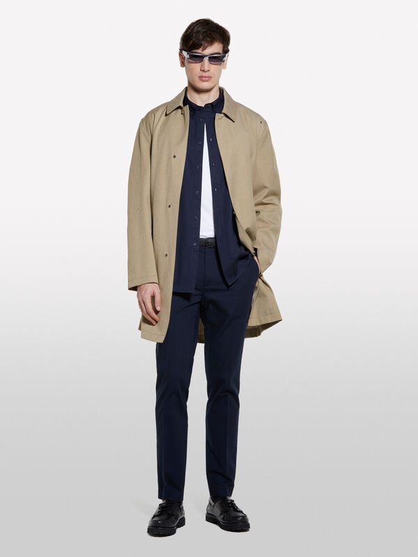 Camicia blu scuro regular fit - camicie regular da uomo | Sisley