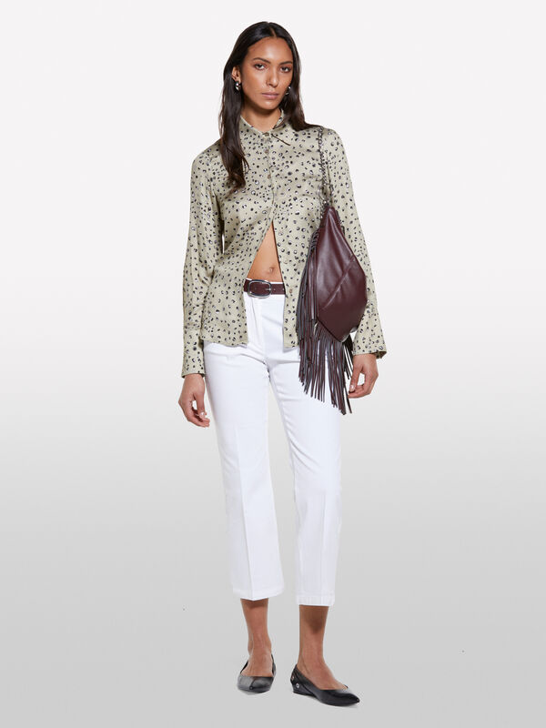 Pantaloni flare fit bianchi - pantaloni flare da donna | Sisley
