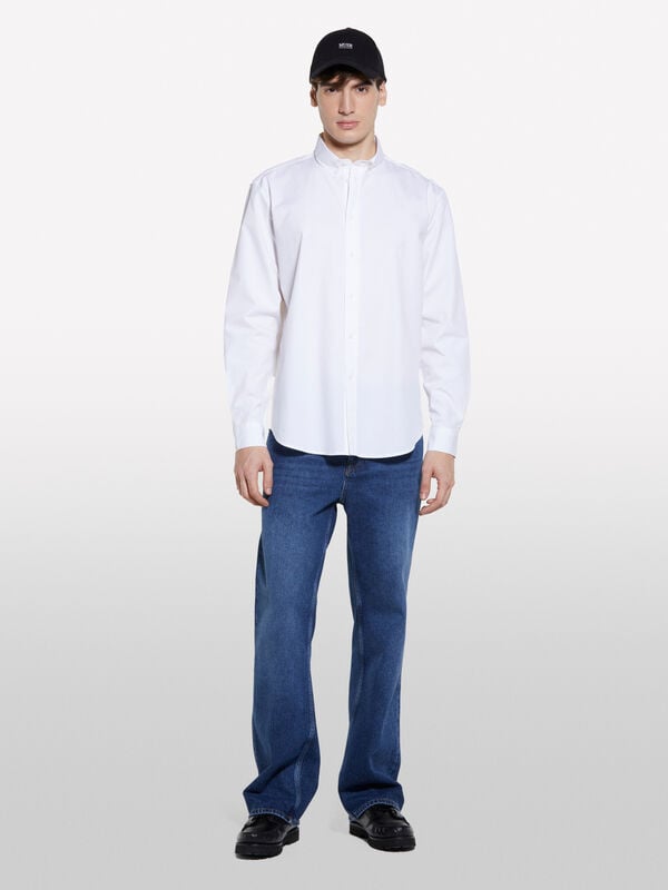 Camicia bianca regular fit Camicia bianca regular fit - camicie regular da uomo | Sisley