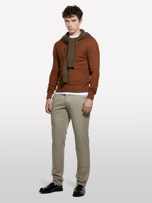 Pantaloni Chino tortora Pantaloni Chino tortora - pantaloni chino da uomo | Sisley