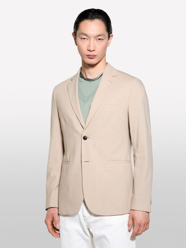 Blazer beige slim comfort fit - blazer da uomo | Sisley