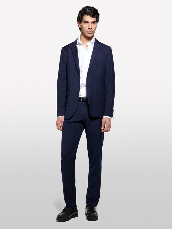 Pantaloni sartoriali blu scuro - pantaloni slim da uomo | Sisley