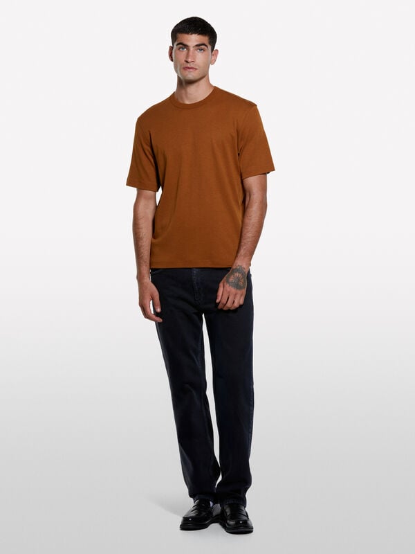 T-shirt regular fit terracotta T-shirt regular fit terracotta - t-shirt a manica corta da uomo | Sisley