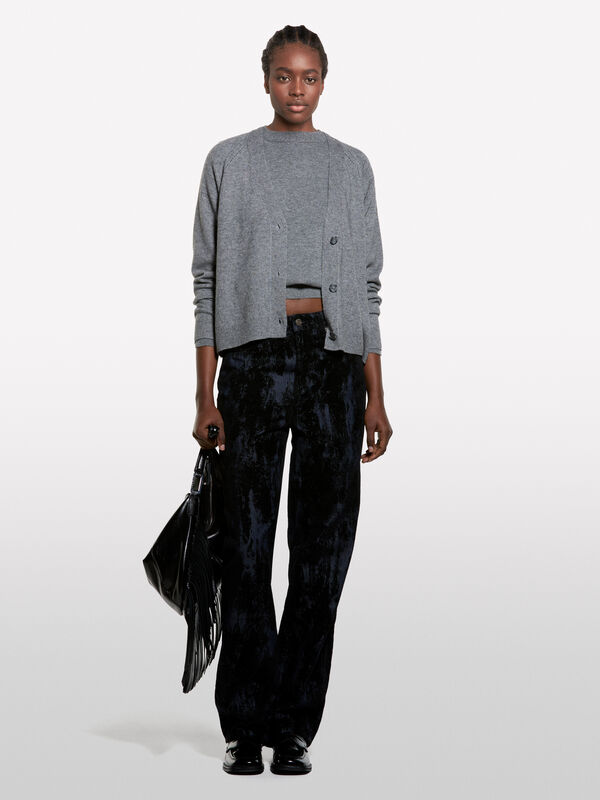 Maglia girocollo grigio melange scuro - maglie girocollo da donna | Sisley