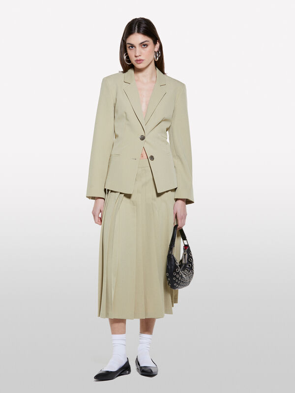 Blazer slim fit verde militare - blazer da donna | Sisley