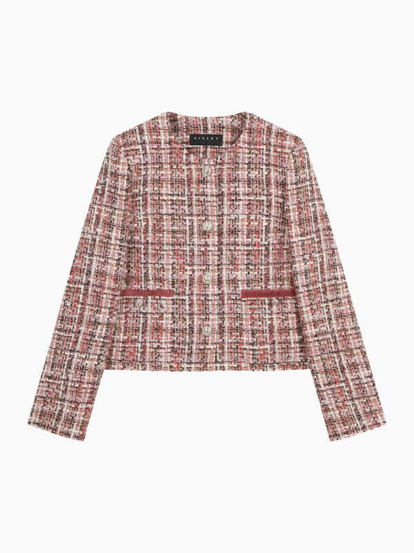 Giacca in tweed con bottoni gioiello - sisley k giacche e giubbotti | Sisley K