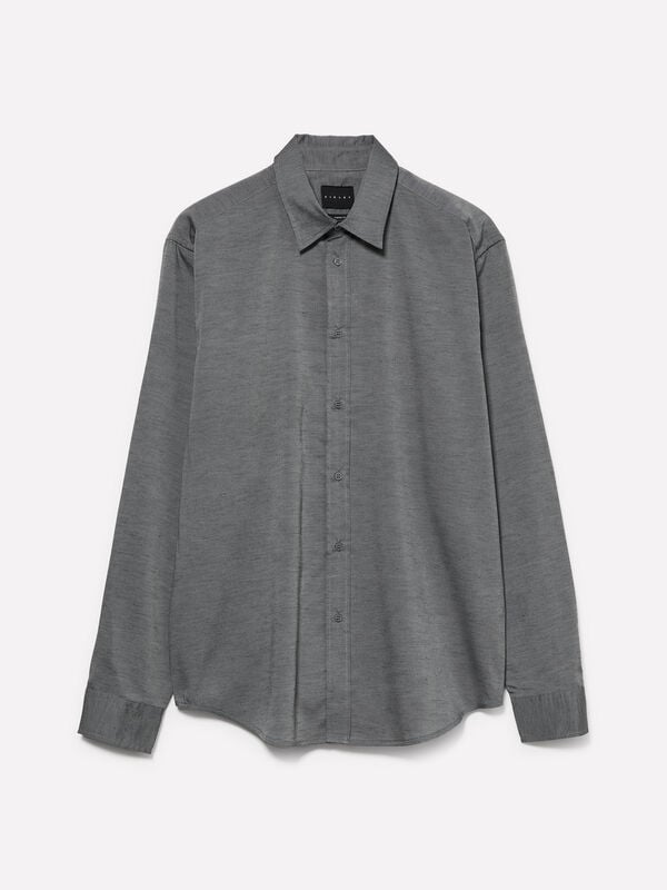 Camicia button down grigio scuro Camicia button down grigio scuro - camicie regular da uomo | Sisley