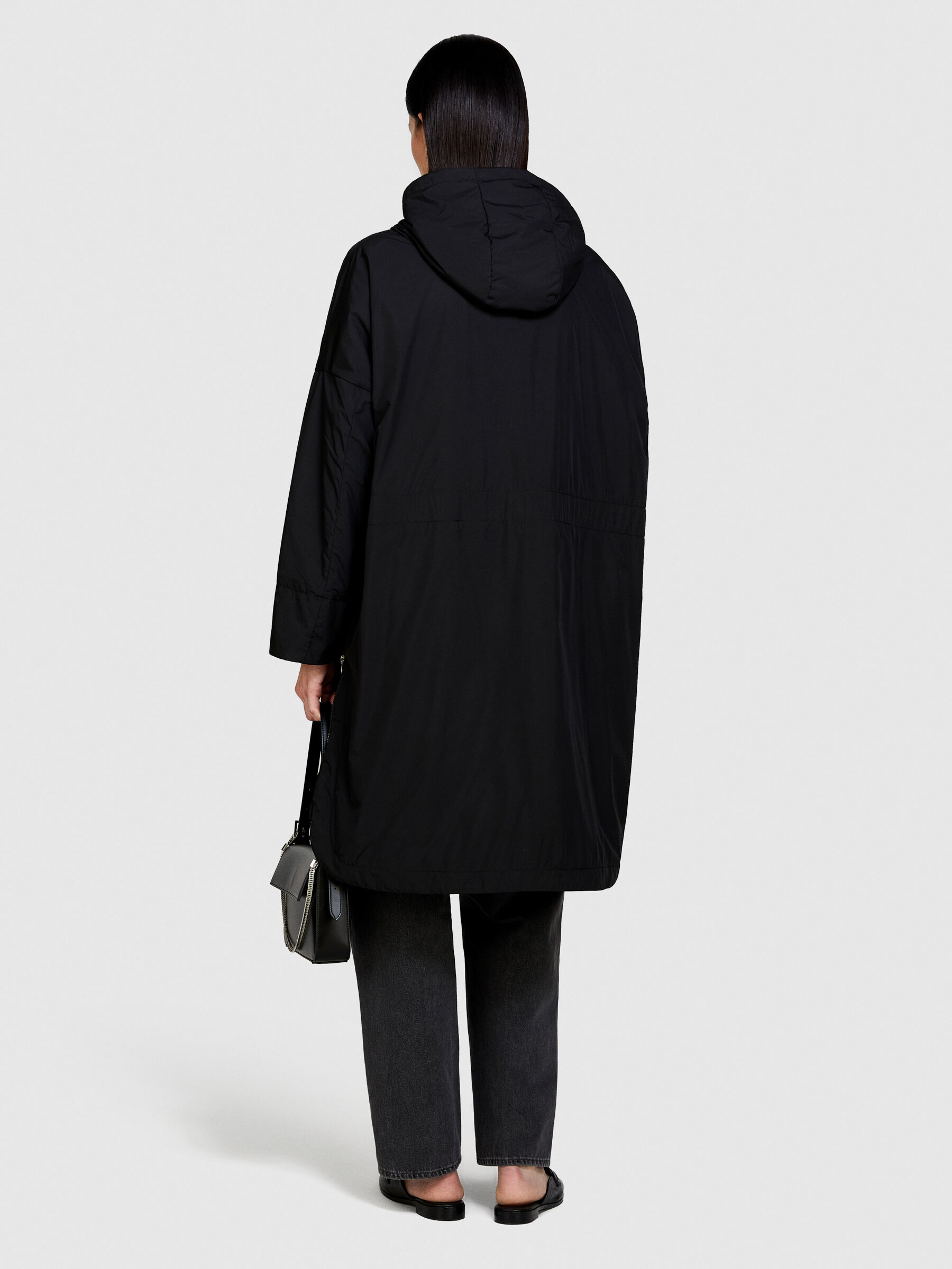 Parka imbottito over fit Nero Donna Sisley