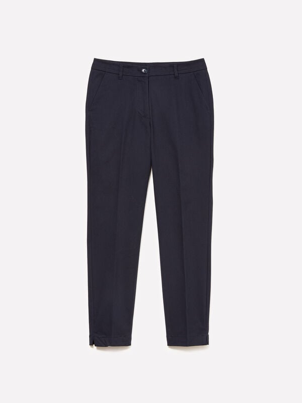 Chino slim fit blu scuro Chino slim fit blu scuro - pantaloni chino da donna | Sisley