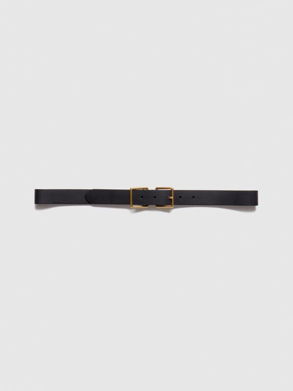 Cintura in pelle con doppia fibbia - cinture da donna | Sisley
