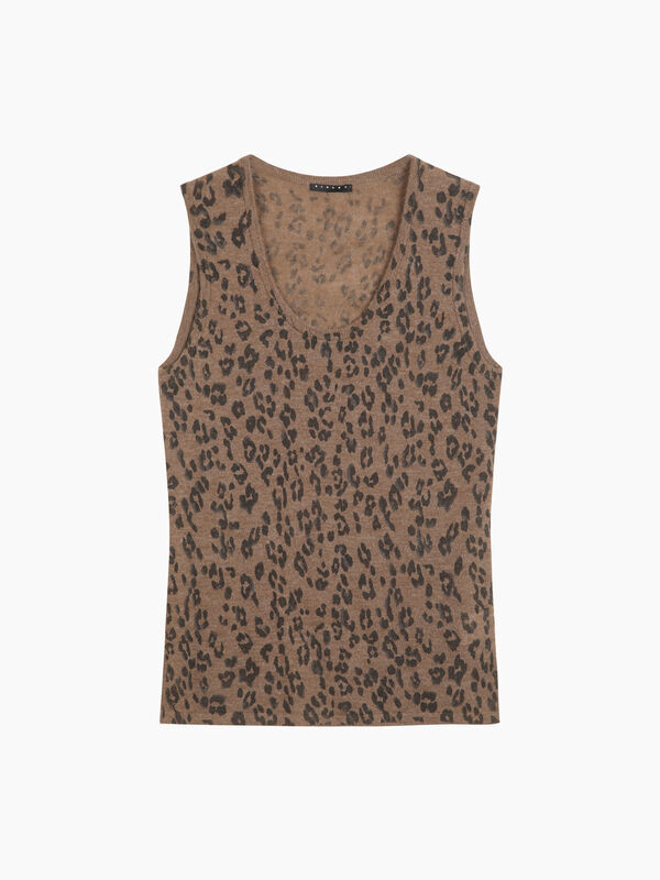 Canotta animalier in maglia - sisley k top | Sisley K