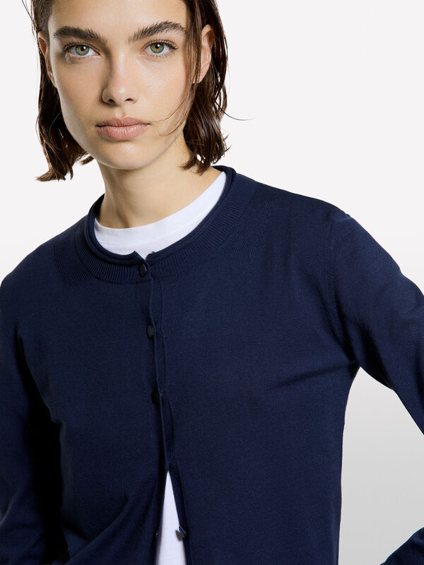 Cardigan regular fit blu marino - cardigan da donna | Sisley