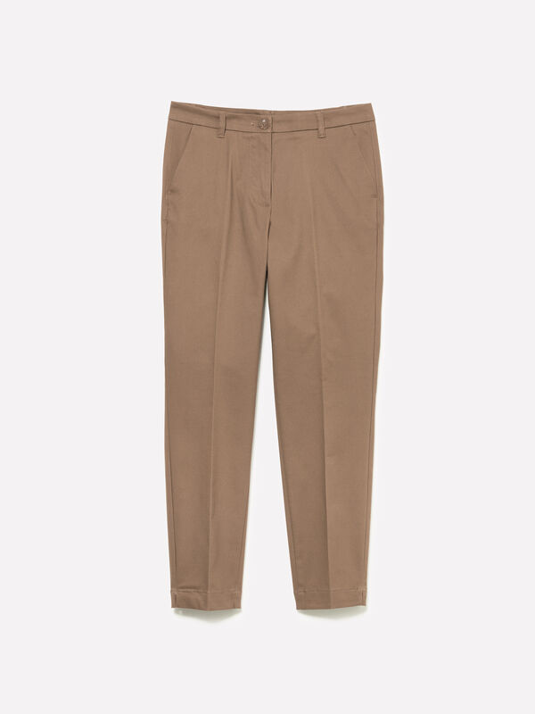 Chino slim fit marroni - null | Sisley