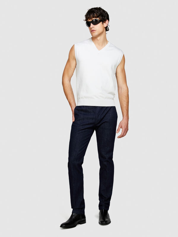 Chino Baltimora in denim - jeans slim fit da uomo | Sisley
