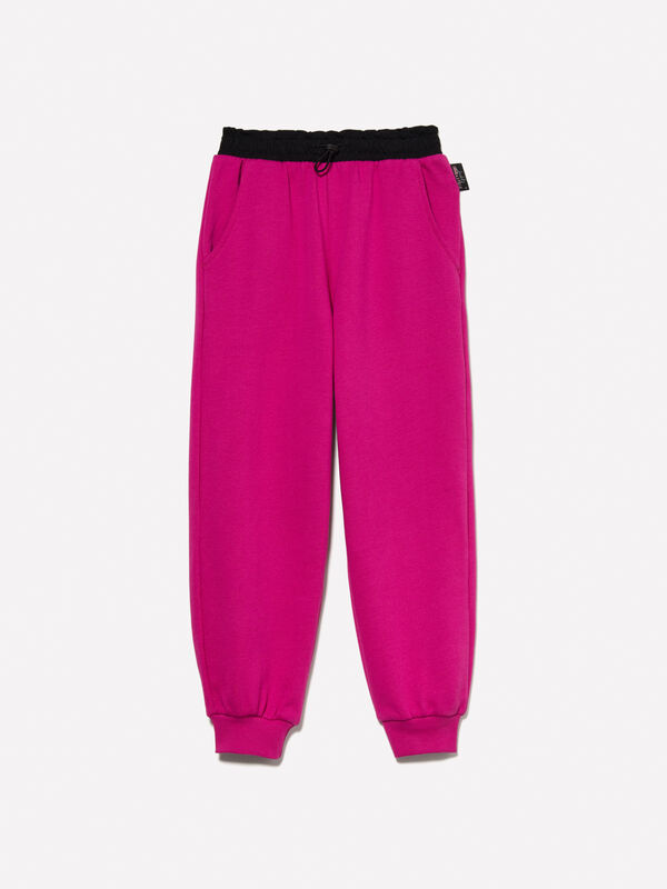 Joggers fucsia in felpa buggy fit - pantaloni da bambina | Sisley Young