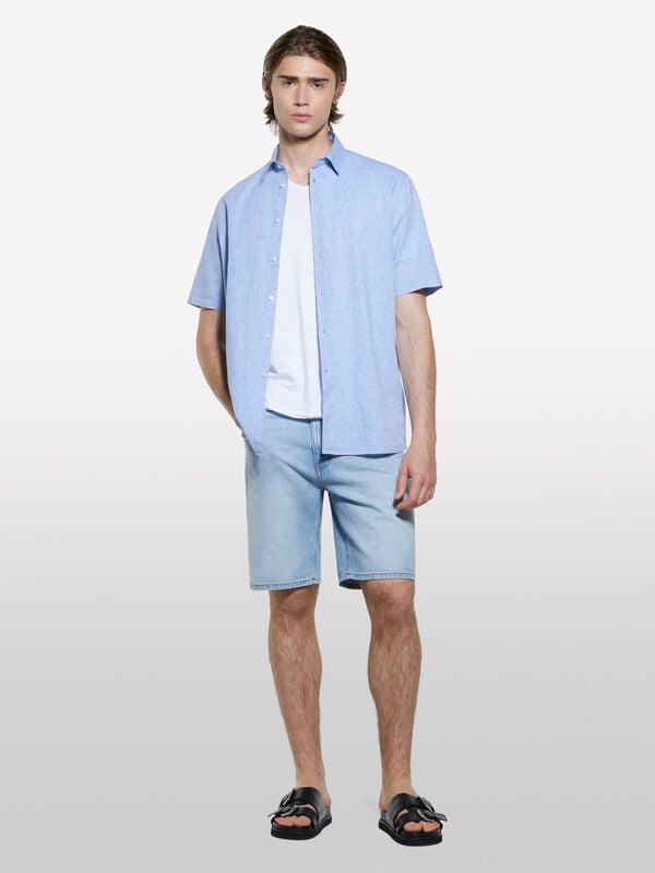 T-shirt slim fit bianca T-shirt slim fit bianca - t-shirt a manica corta da uomo | Sisley