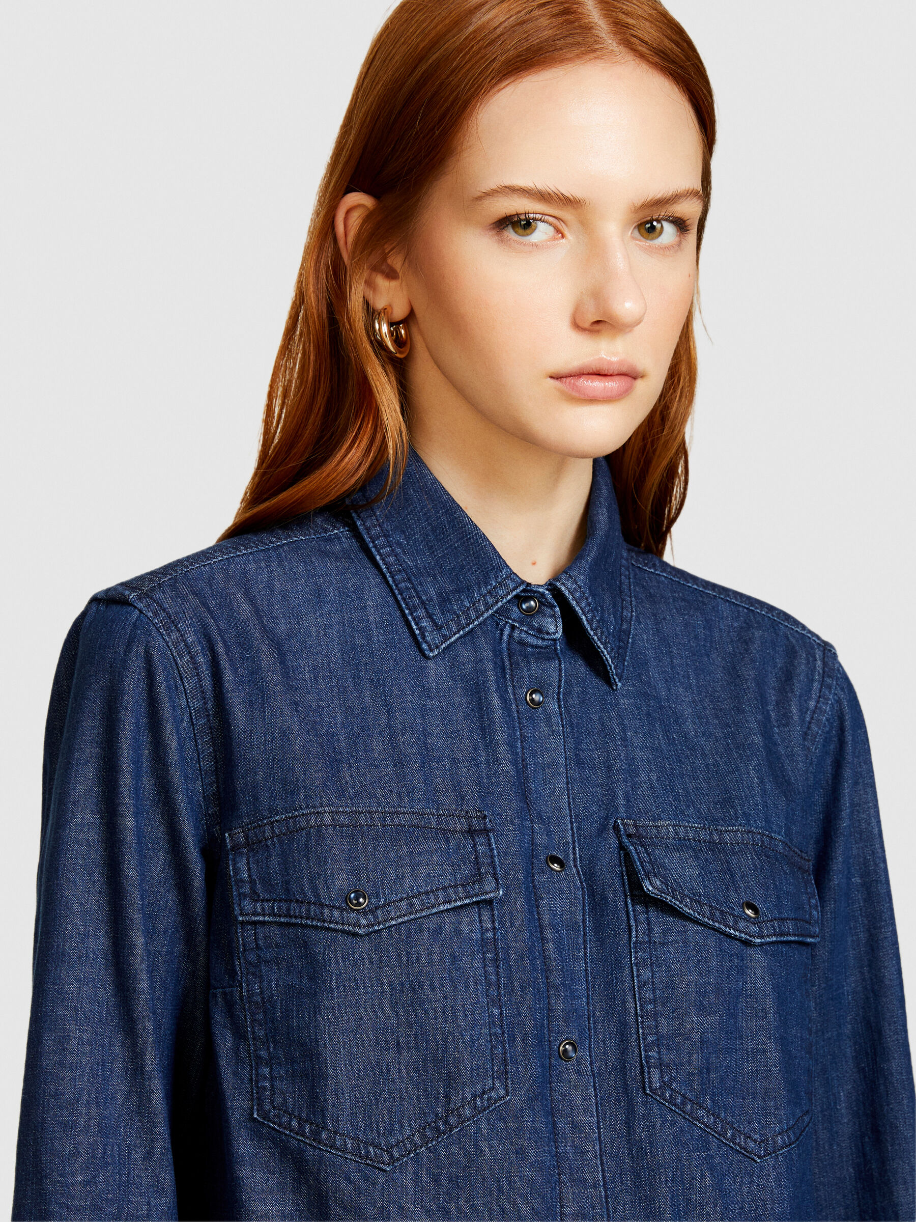 Camicia jeans new arrivals sisley