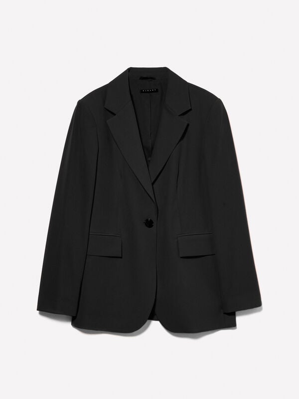 Blazer regular fit nera Blazer regular fit nera - blazer da donna | Sisley