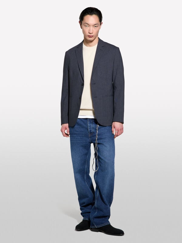 Blazer grigio scuro slim comfort fit Blazer grigio scuro slim comfort fit - blazer da uomo | Sisley