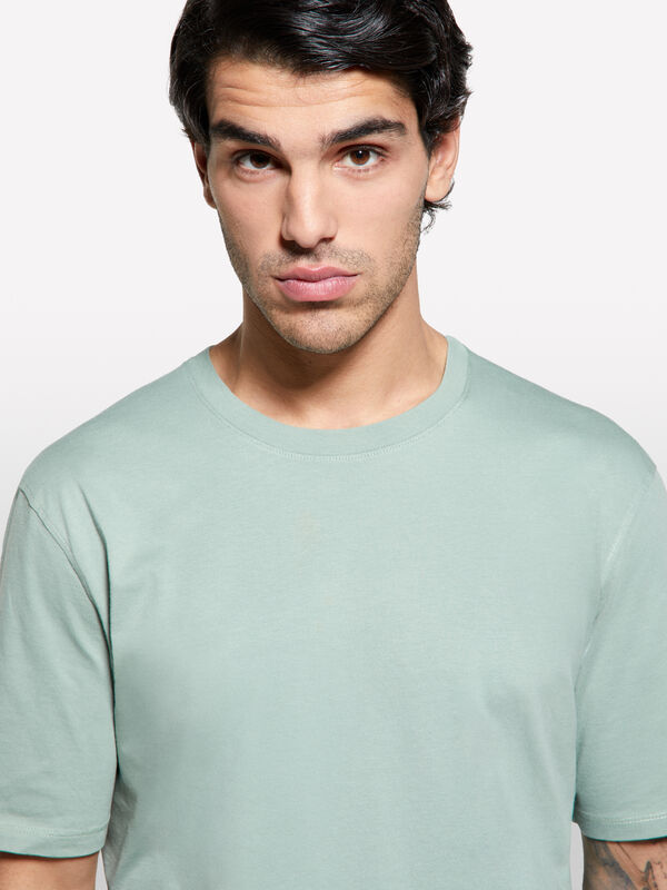 T-shirt a maniche corte regular fit verde chiaro - t-shirt a manica corta da uomo | Sisley