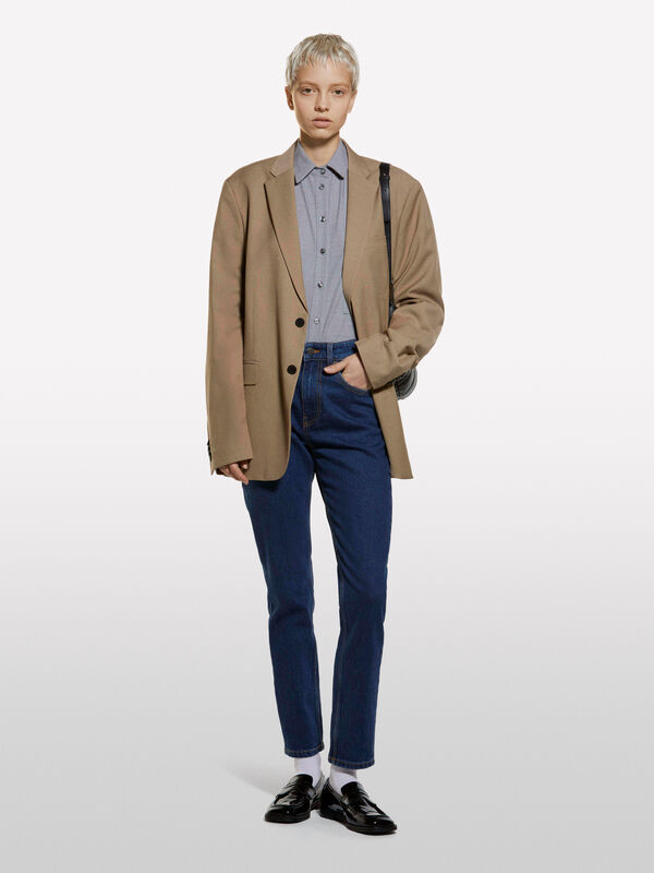 Camicia grigio chiaro over fit - camicie da donna | Sisley