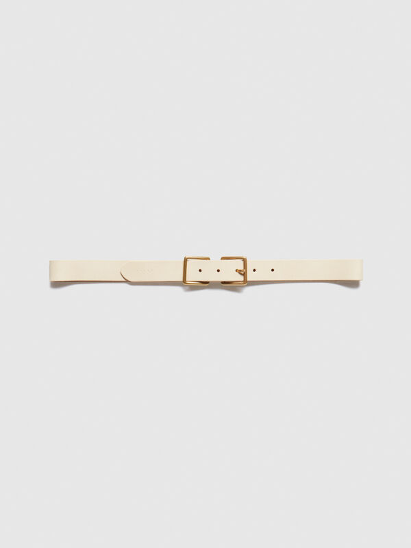 Cintura in pelle con doppia fibbia - cinture da donna | Sisley
