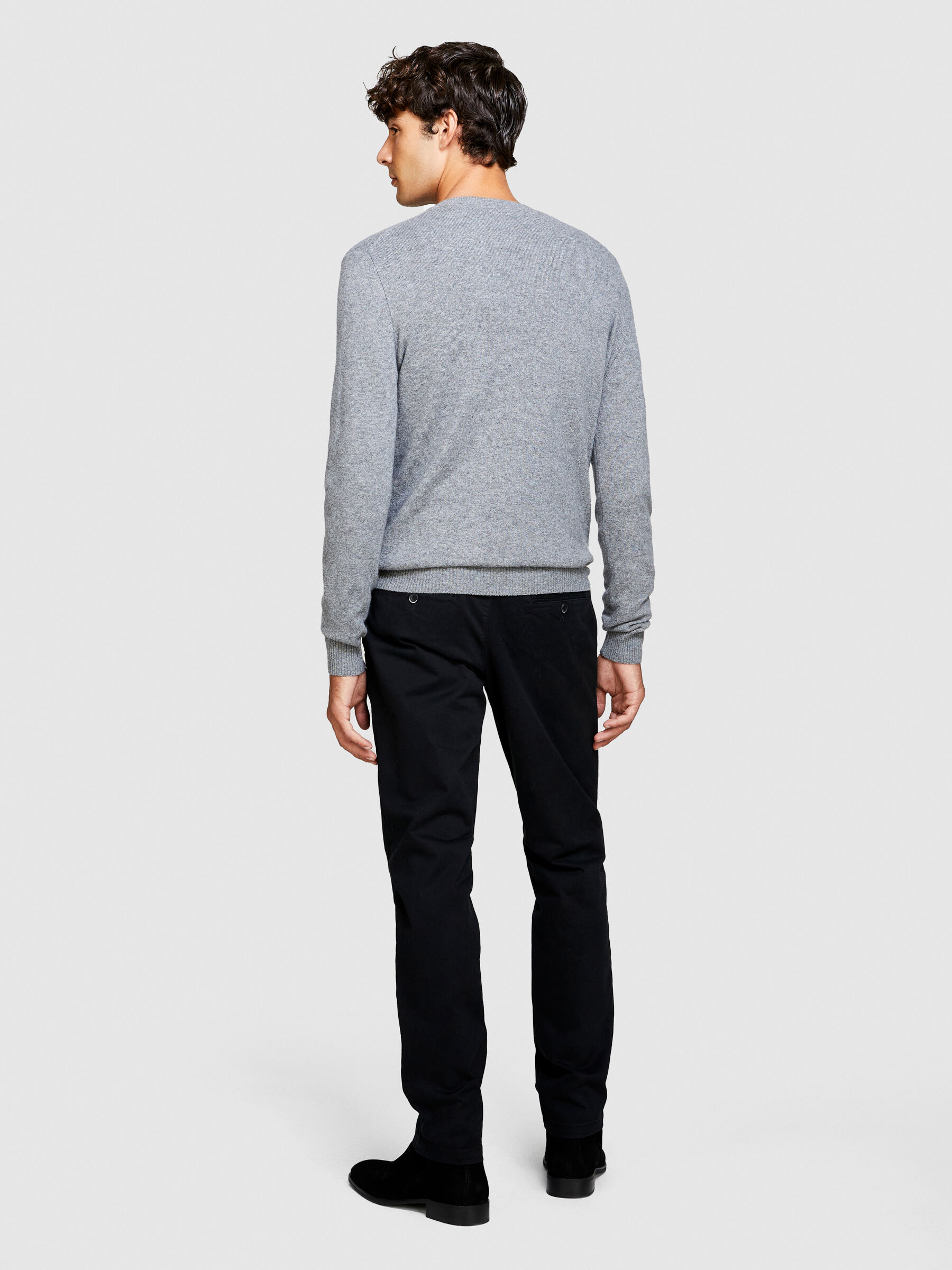 Pantaloni slim fit Nero Uomo Sisley