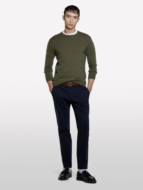 Pantaloni chino blu scuro - pantaloni chino da uomo | Sisley