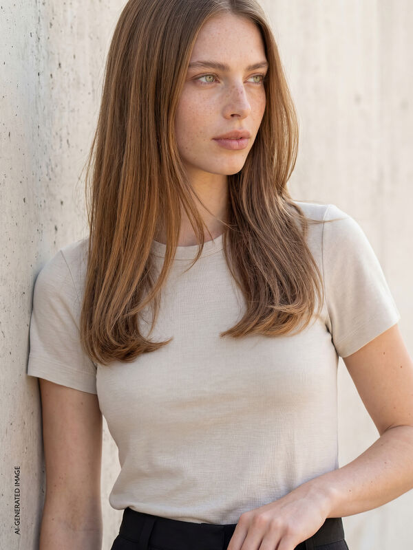 T-shirt girocollo - t-shirt a manica corta da donna | Sisley