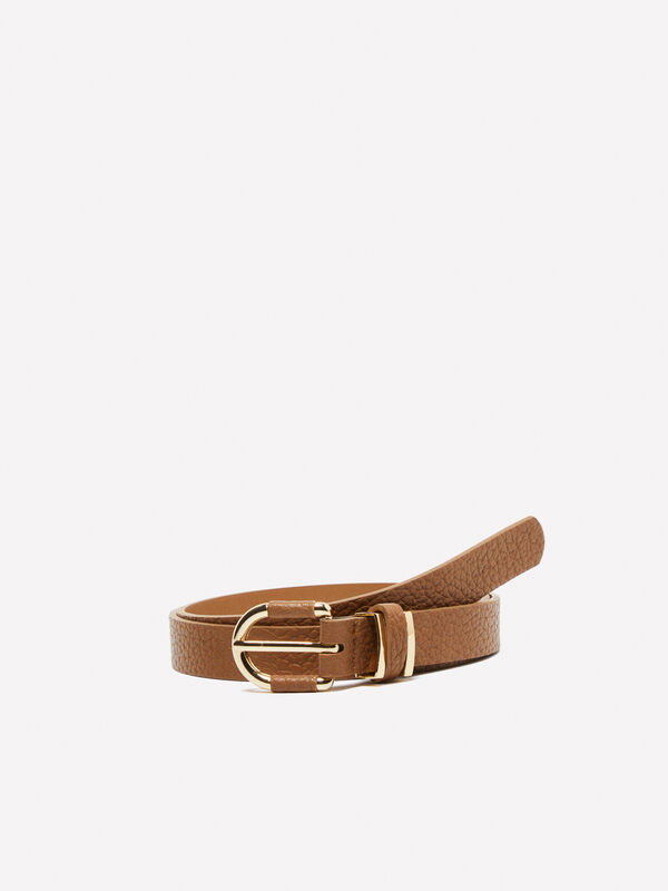 Cintura sottile cammello texturizzata - cinture da donna | Sisley