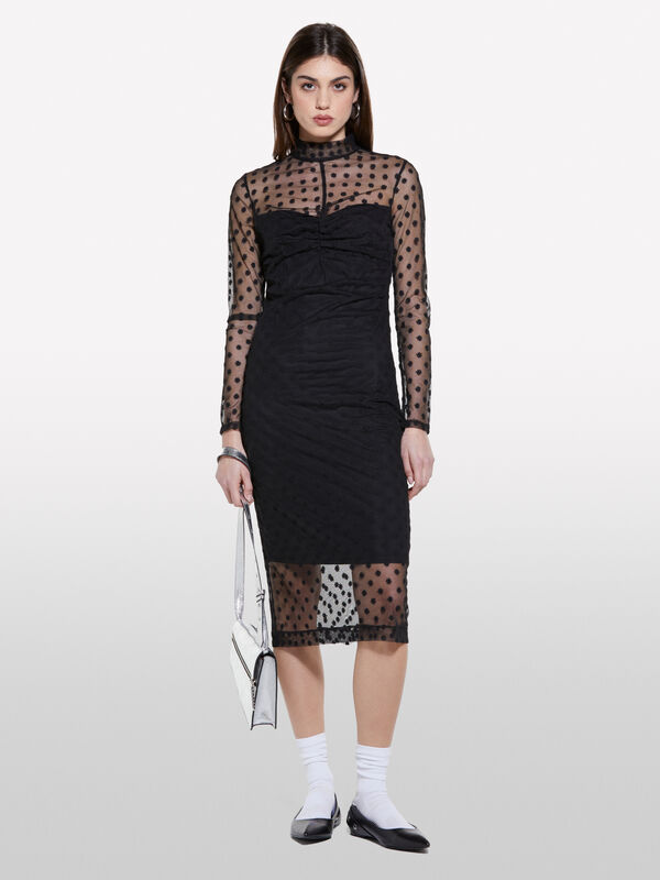 Vestito in tulle - vestiti midi da donna | Sisley