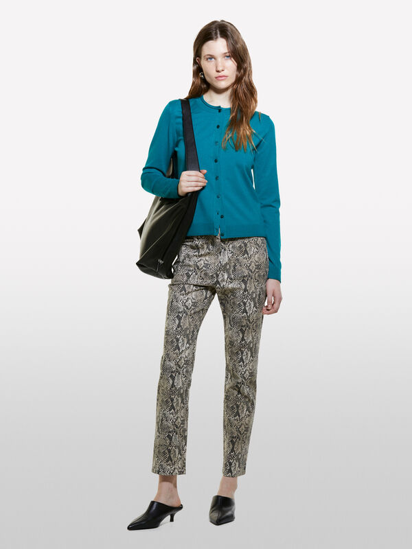 Cardigan verde ottanio regular fit - cardigan da donna | Sisley