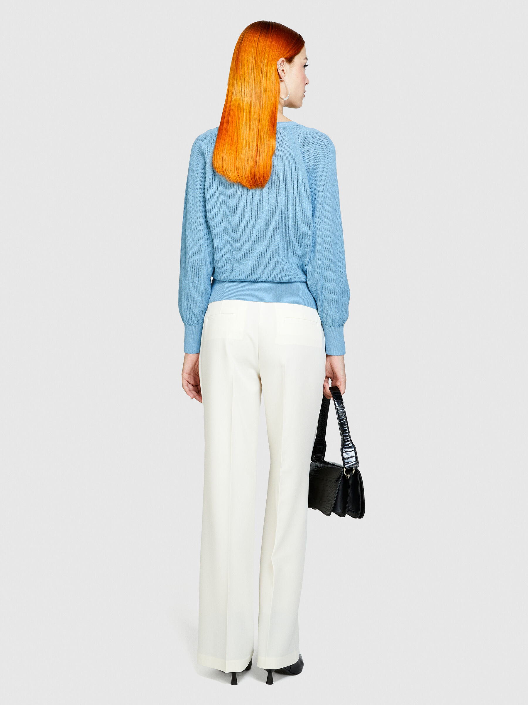 Maglia con maniche a pipistrello Azzurro Donna Sisley