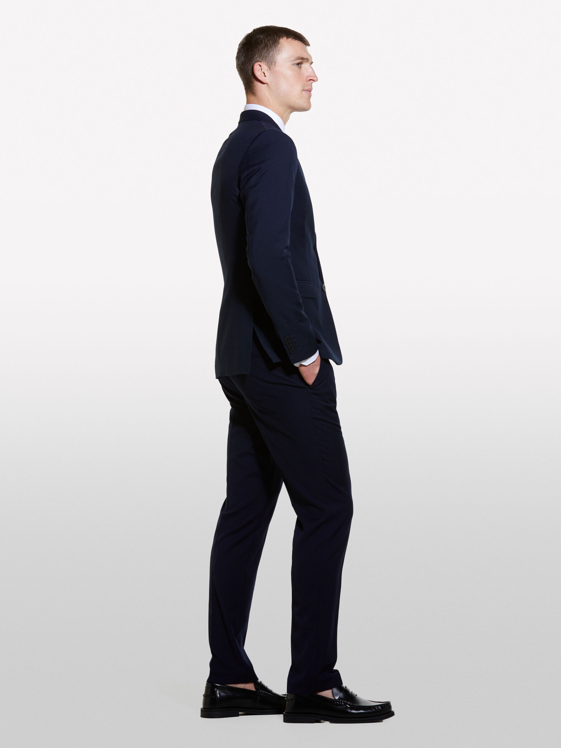 Pantaloni formali blu scuro slim fit Blu Scuro Sisley