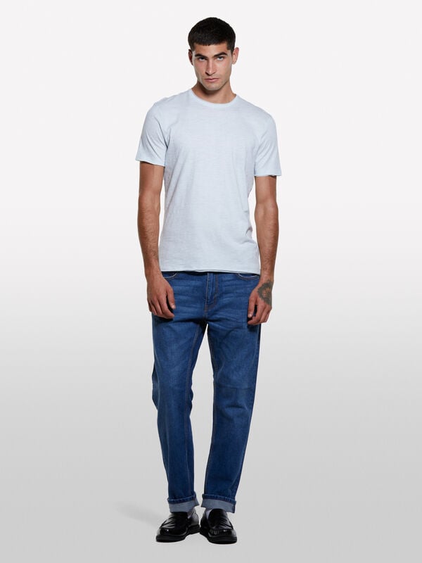 T-shirt a maniche corte slim fit azzurra T-shirt a maniche corte slim fit azzurra - t-shirt a manica corta da uomo | Sisley