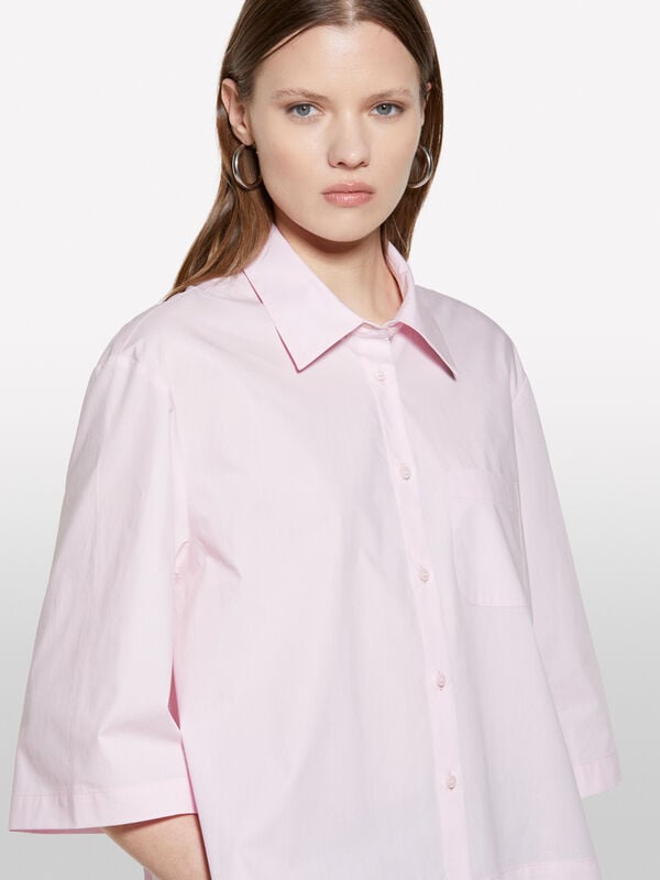 Camicia cropped rosa con pieghe - camicie da donna | Sisley