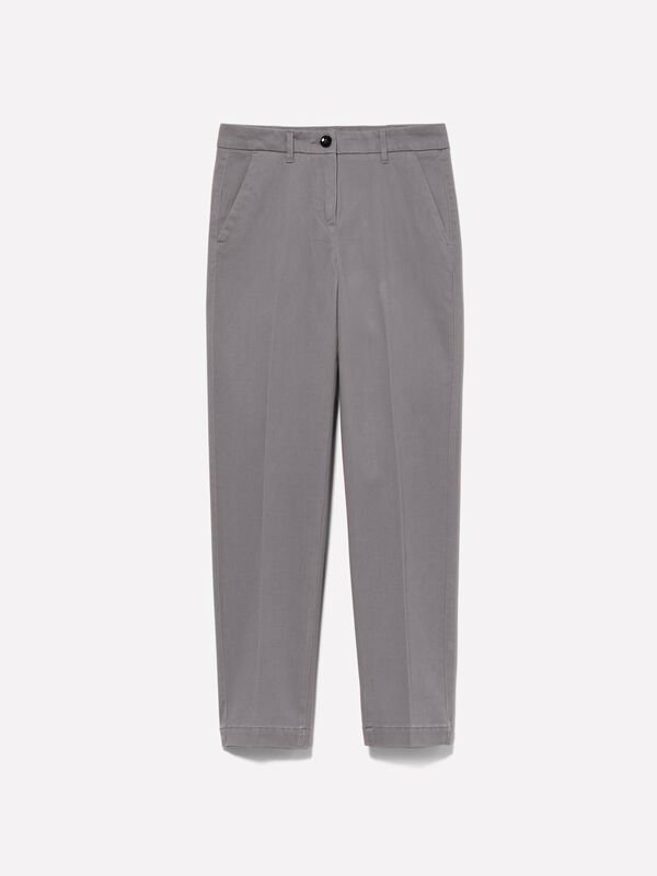 Pantaloni chino grigi a sigaretta - pantaloni chino da donna | Sisley