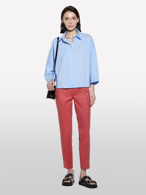 Camicia azzurra a righe Camicia azzurra a righe - camicie da donna | Sisley
