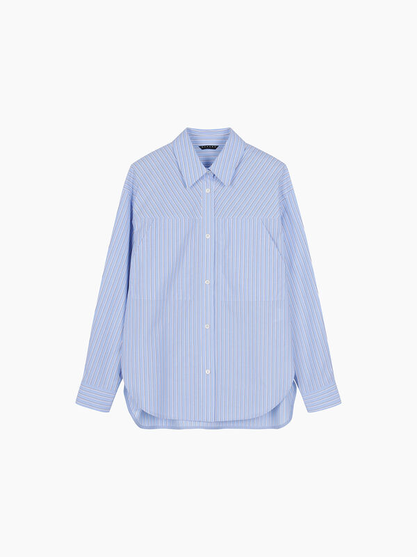 Camicia over azzurra a righe - sisley k camicie | Sisley K