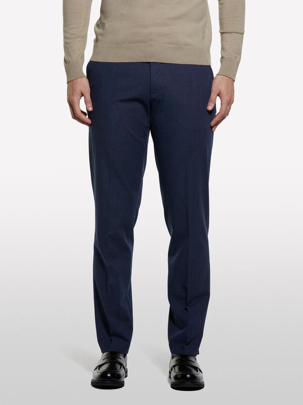 Pantaloni chino blu scuro Pantaloni chino blu scuro - pantaloni slim da uomo | Sisley