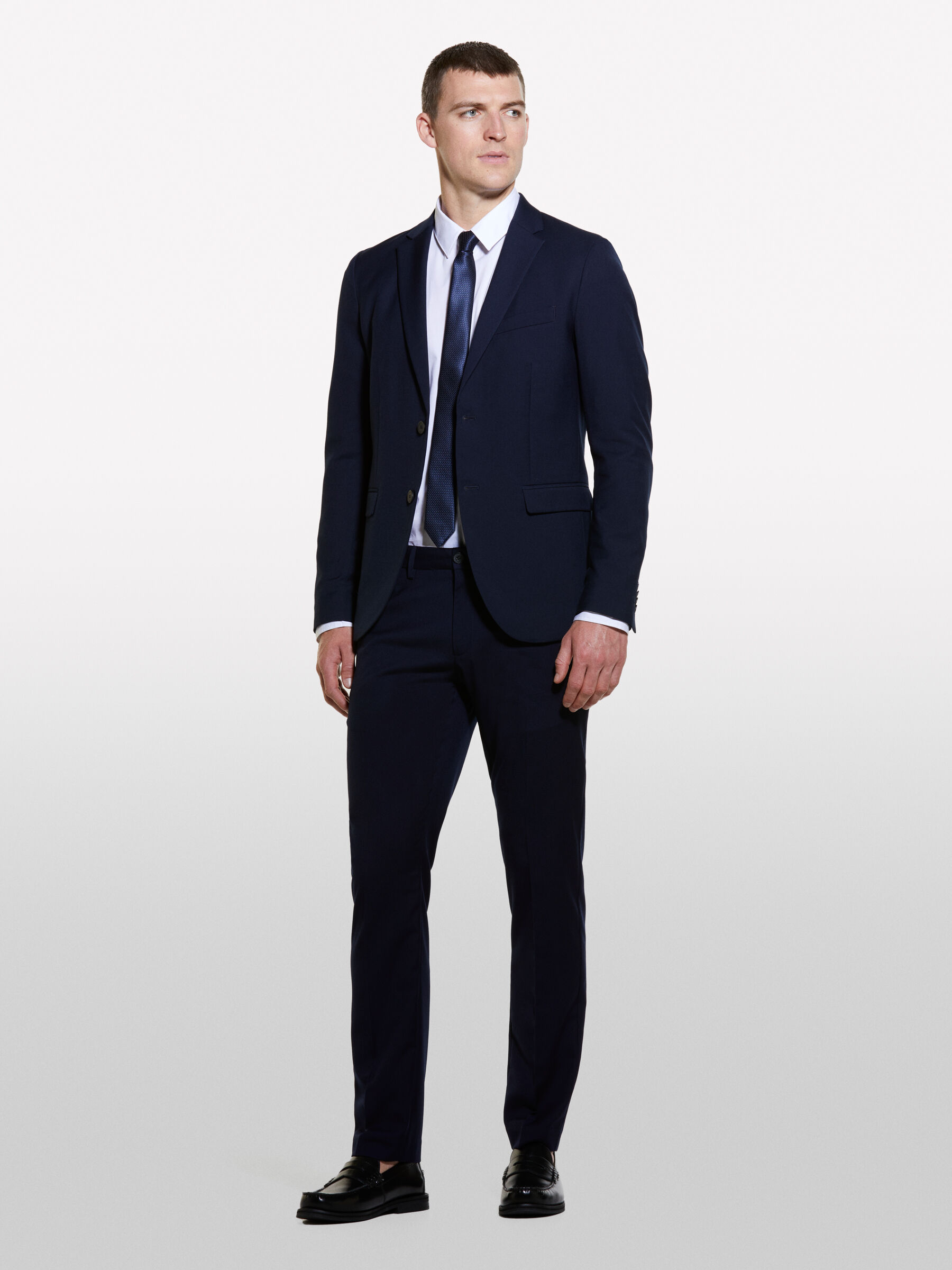 Pantaloni formali blu scuro slim fit Blu Scuro Sisley
