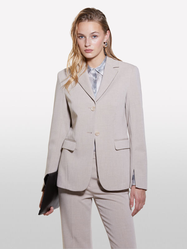 Blazer beige slim fit - blazer da donna | Sisley