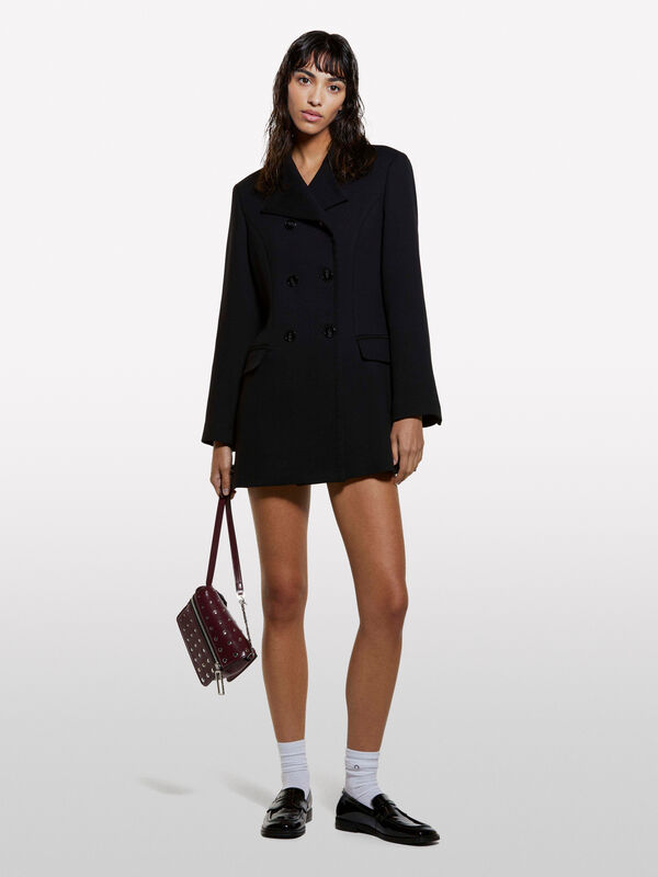 Cappotto doppiopetto nero - cappotti da donna | Sisley