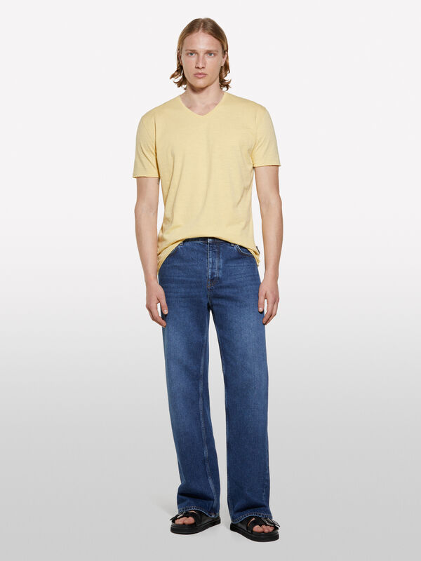 T-shirt slim fit gialla - nuovi arrivi uomo | Sisley