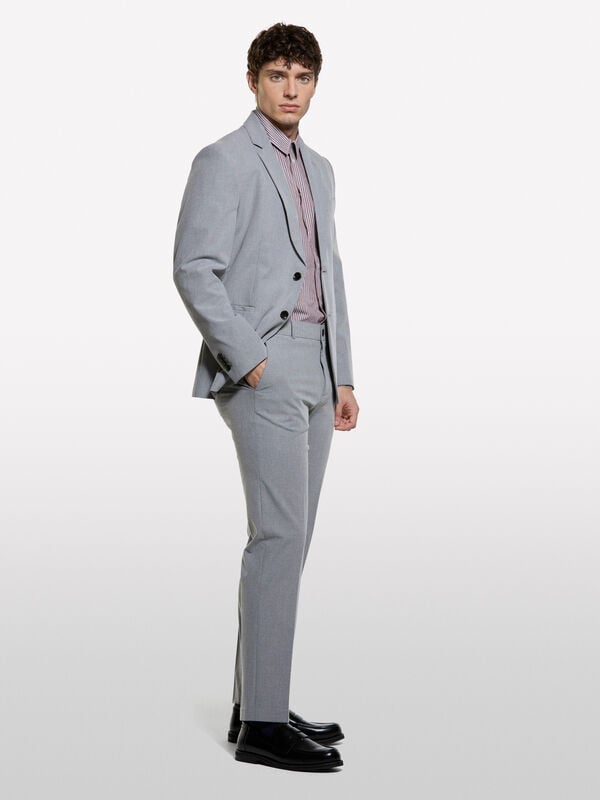 Pantaloni chino grigio chiaro Pantaloni chino grigio chiaro - pantaloni slim da uomo | Sisley